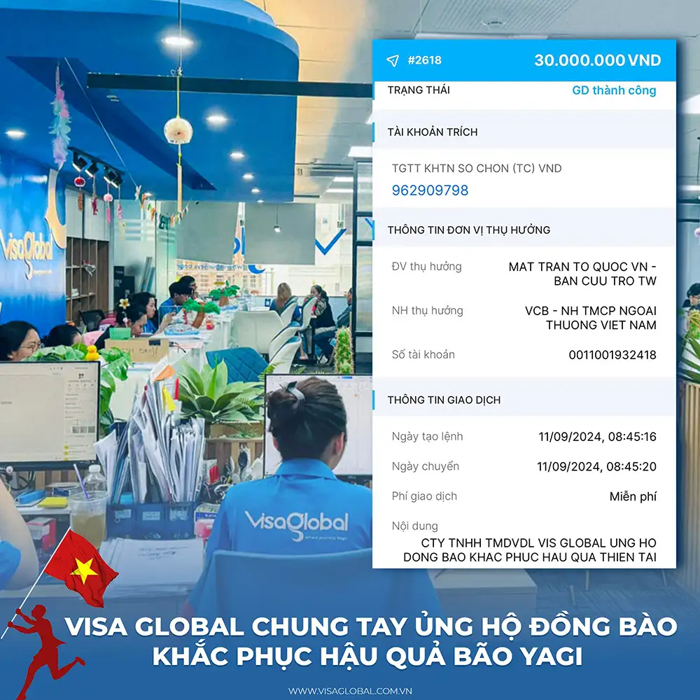 Visa global ung ho dong bao mien ban